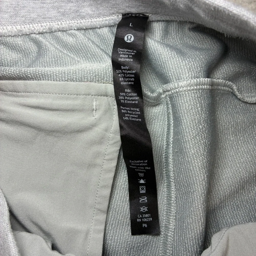 Lululemon City Sweat Joggers Men L Gray At Ease Stretch Sweatpant Casual LM5536S